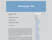 Tablet Screenshot of intermissiontalk.net